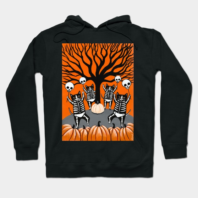 The Celebration of Halloween Hoodie by KilkennyCat Art